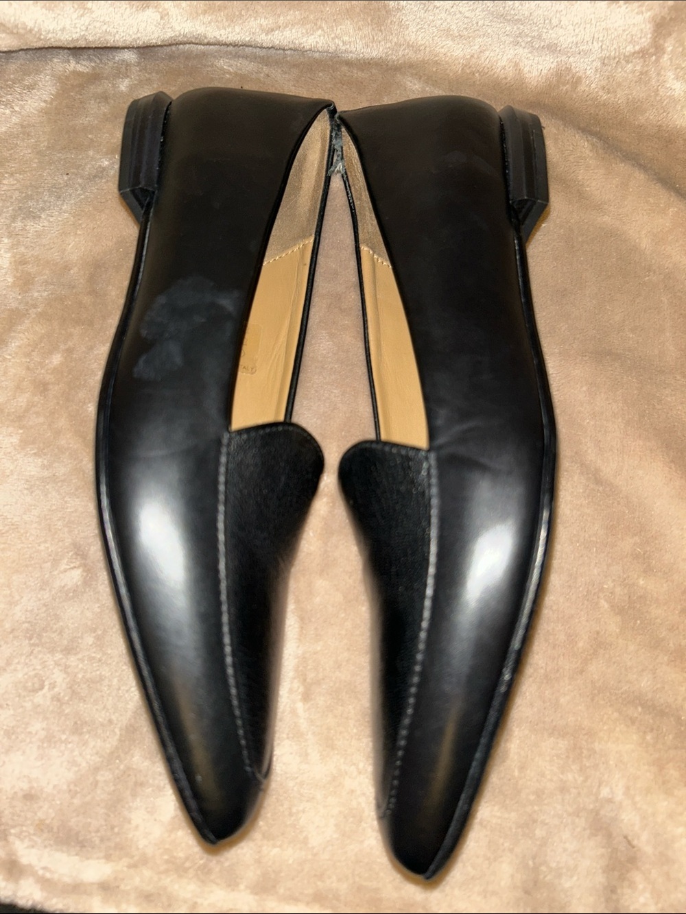 Everlane The Modern Pointed Classic Black Leather Flats 7.5 Business Smart - Picture 9 of 12